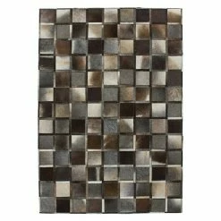 BAUHAUS Kayoom Echtlederteppich Eclipse 410 Grau, 150 X 80 Cm, 100 % Leder