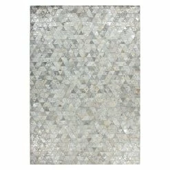 BAUHAUS Kayoom Echtlederteppich Rocket II Grau/Silber, 230 X 160 Cm, 100 % Leder