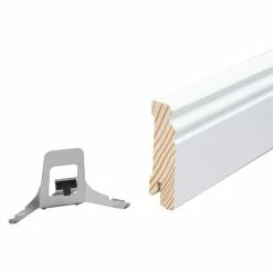 BAUHAUS Sockelleiste 2,4 M X 1,8 Cm X 7 Cm, Weiß, Lackiert -Bodenfliesen Verkäufe 12 381