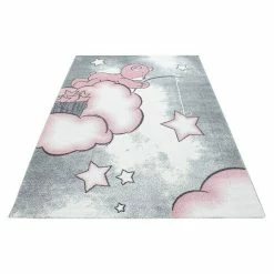 BAUHAUS Kurzflorteppich Kids 0580 Pink, 150 X 80 Cm, 100% Polypropylen