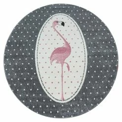 BAUHAUS Kurzflorteppich Kids 0630 Pink, Durchmesser: 120 Cm, 100% Polypropylen