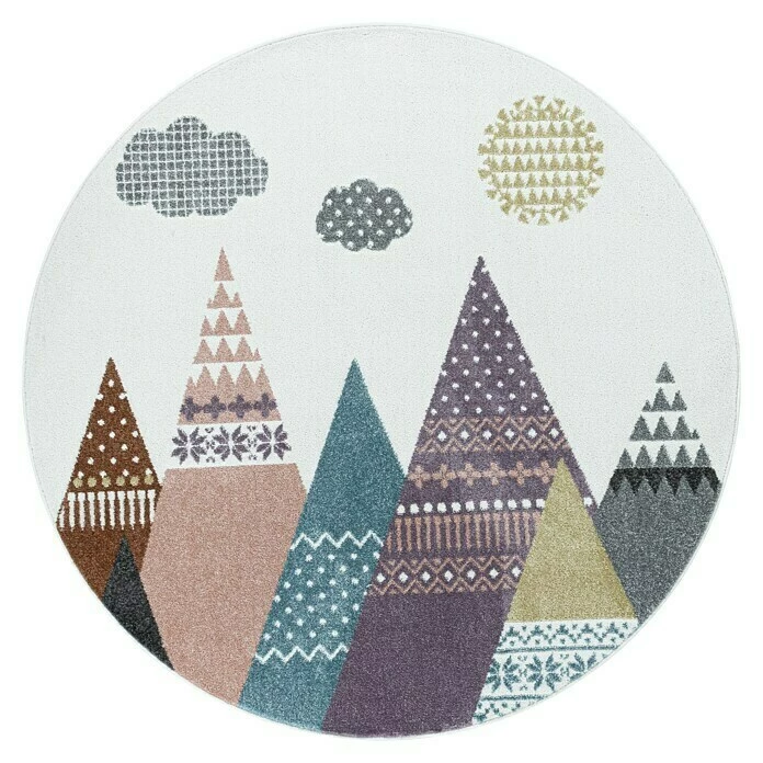 BAUHAUS Kurzflorteppich Lucky 3614 Multi, Durchmesser: 160 Cm, 100% Polypropylen 3 BAUHAUS Kurzflorteppich Lucky 3614 Multi, Durchmesser: 160 Cm, 100% Polypropylen