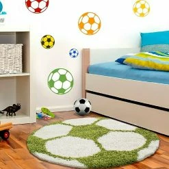 BAUHAUS Hochflorteppich Fun 6001 Grün, Durchmesser: 100 Cm, 100% Polypropylen -Bodenfliesen Verkäufe 12 3888