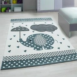 BAUHAUS Kurzflorteppich Kids 0570 Blau, 230 X 160 Cm, 100% Polypropylen -Bodenfliesen Verkäufe 12 3900
