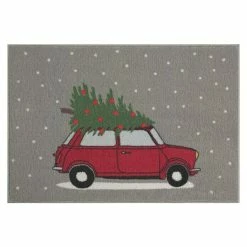 BAUHAUS Fußmatte Christmas Car Bunt, 40 X 60 Cm, 100 % Polyester