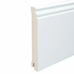 BAUHAUS Sockelleiste 2,44 M X 1,8 Cm X 14,5 Cm, Profiliert, Grundiert