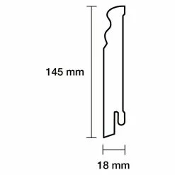 BAUHAUS Sockelleiste 2,44 M X 1,8 Cm X 14,5 Cm, Profiliert, Grundiert -Bodenfliesen Verkäufe 12 435
