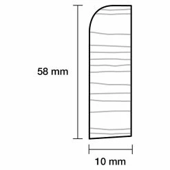 BAUHAUS Profiles And More Sockelleiste 2,4 M X 1 Cm X 5,8 Cm, Kiefer, Unbehandelt -Bodenfliesen Verkäufe 12 443