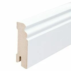 BAUHAUS Sockelleiste Weiß, 2,44 M X 1,8 Cm X 5,8 Cm, Profiliert