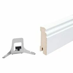 BAUHAUS Sockelleiste Weiß, 2,44 M X 1,8 Cm X 5,8 Cm, Profiliert -Bodenfliesen Verkäufe 12 527