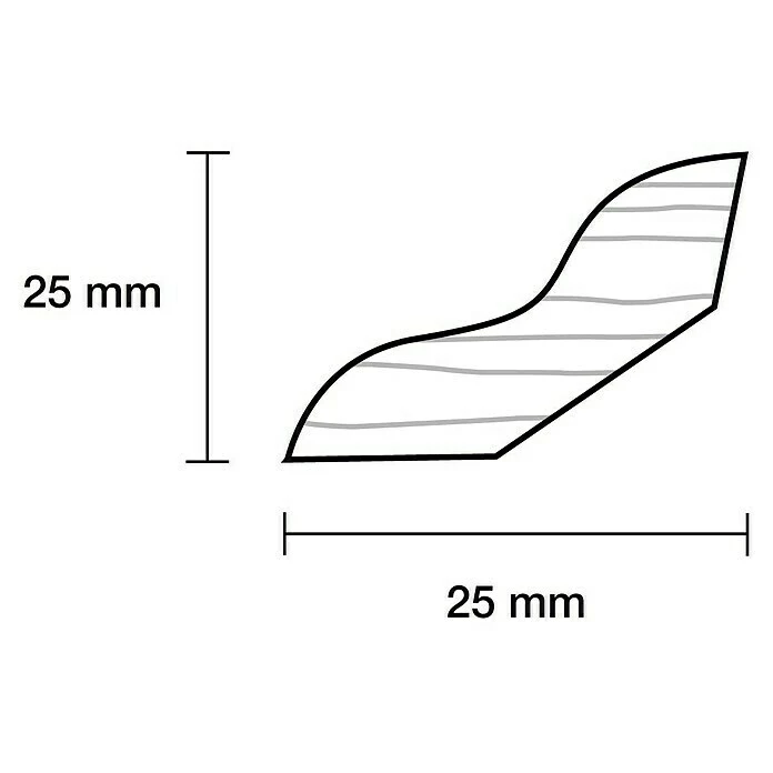 BAUHAUS Sockelleiste Eiche Hell 2,4 M X 2,5 Cm X 2,5 Cm, Geschwungen 5 BAUHAUS Sockelleiste Eiche Hell 2,4 M X 2,5 Cm X 2,5 Cm, Geschwungen – Bild 3