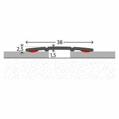 BAUHAUS LOGOCLIC Übergangsprofil 132 Edelstahl Matt, 1 M X 38 Mm X 2,5 Mm, Montageart: Kleben 5 BAUHAUS LOGOCLIC Übergangsprofil 132 Edelstahl Matt, 1 M X 38 Mm X 2,5 Mm, Montageart: Kleben -Bodenfliesen Verkäufe 12 583