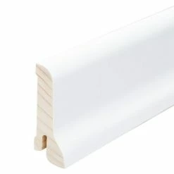BAUHAUS Sockelleiste Esche Weiß 2,4 M X 2,1 Cm X 6 Cm
