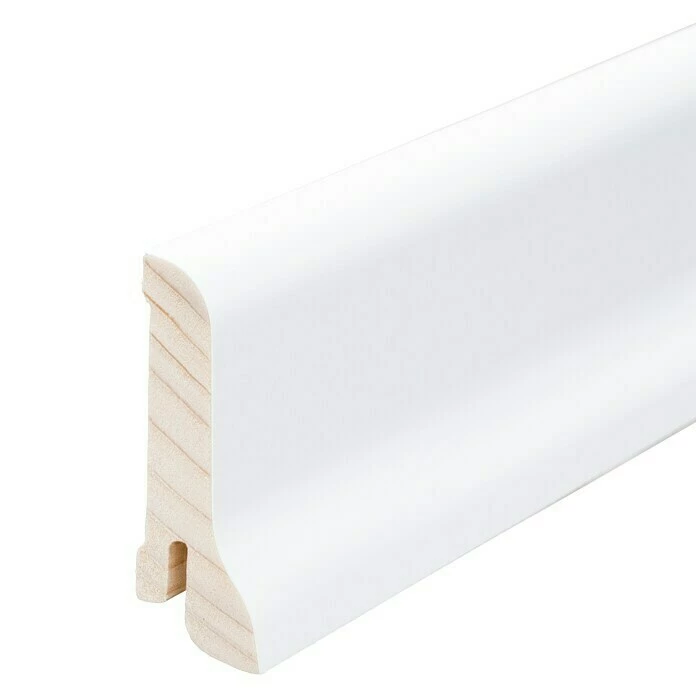 BAUHAUS Sockelleiste Esche Weiß 2,4 M X 2,1 Cm X 6 Cm 3 BAUHAUS Sockelleiste Esche Weiß 2,4 M X 2,1 Cm X 6 Cm