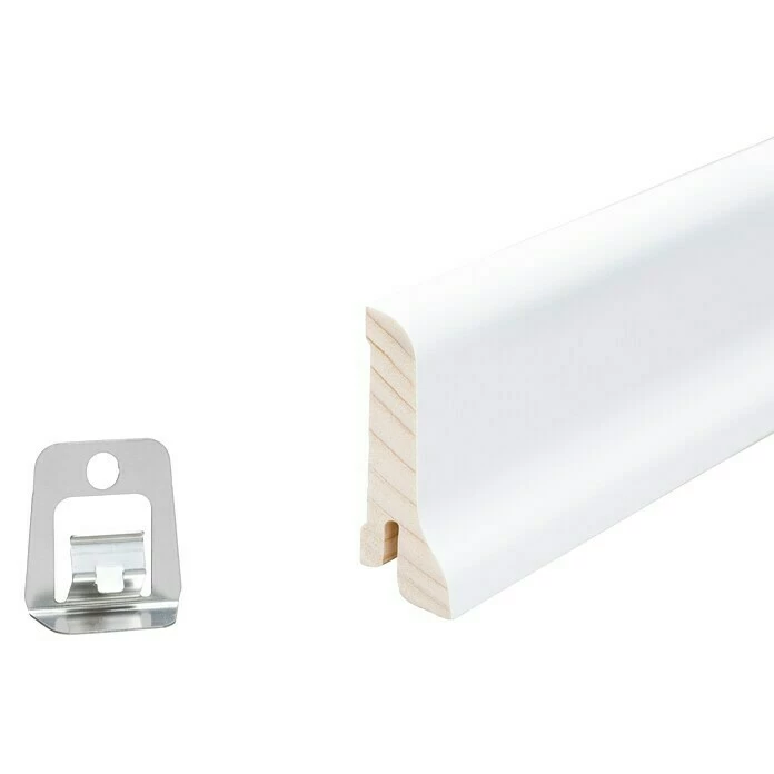 BAUHAUS Sockelleiste Esche Weiß 2,4 M X 2,1 Cm X 6 Cm 6 BAUHAUS Sockelleiste Esche Weiß 2,4 M X 2,1 Cm X 6 Cm – Bild 4