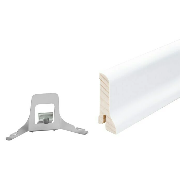 BAUHAUS Sockelleiste Esche Weiß 2,4 M X 2,1 Cm X 6 Cm 7 BAUHAUS Sockelleiste Esche Weiß 2,4 M X 2,1 Cm X 6 Cm – Bild 5