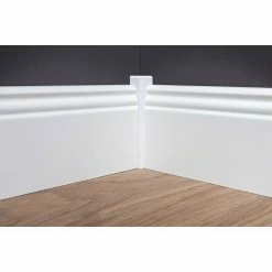 BAUHAUS Sockelleiste Weiß, 2,4 M X 16 Mm X 95 Mm, Profiliert -Bodenfliesen Verkäufe 12 610