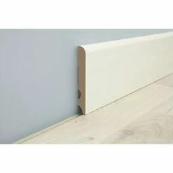 BAUHAUS LOGOCLIC Sockelleiste Weiß 2,6 M X 16 Mm X 90 Mm, Gerundet