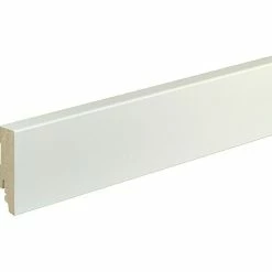 BAUHAUS Sockelleiste FU087L Weiß, 2,4 M X 19 Mm X 70 Mm, Lackiert