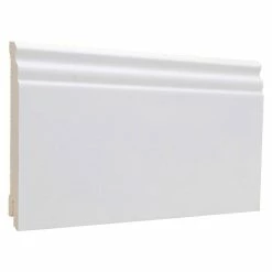 BAUHAUS Sockelleiste Weiß, 2,4 M X 16 Mm X 115 Mm, Profiliert