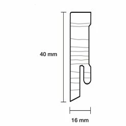 BAUHAUS Sockelleiste Weiß, 2,4 M X 16 Mm X 40 Mm, Gerade -Bodenfliesen Verkäufe 12 641