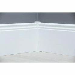 BAUHAUS Sockelleiste Weiß, 2,4 M X 18 Mm X 120 Mm, Profiliert -Bodenfliesen Verkäufe 12 651