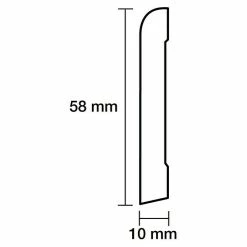 BAUHAUS Sockelleiste 2,44 M X 0,95 Cm X 5,8 Cm, Gerundet, Grundiert -Bodenfliesen Verkäufe 12 654
