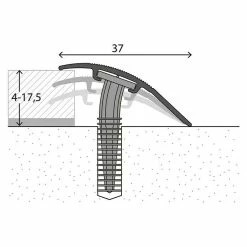 BAUHAUS LOGOCLIC Anpassprofil 205 Nussbaum, 0,9 M X 37 Mm, Montageart: Schrauben -Bodenfliesen Verkäufe 12 678