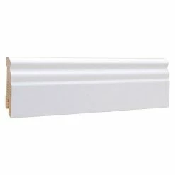 BAUHAUS Sockelleiste Weiß, 2,4 M X 16 Mm X 58 Mm, Profiliert