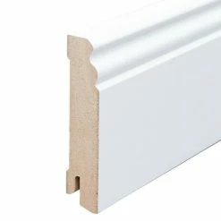 BAUHAUS Sockelleiste 2,44 M X 1,8 Cm X 9,6 Cm, Profiliert, Grundiert