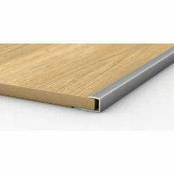 BAUHAUS LOGOCLIC Endprofil 253 Silber, 2,7 M X 24 Mm X 17 Mm, Montageart: Kleben