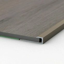 BAUHAUS LOGOCLIC Abschlussprofil 143 Edelstahl Matt, 1 M X 27 Mm X 7,6 Mm, Montageart: Schrauben