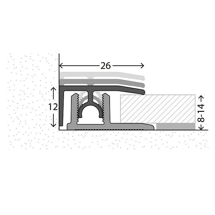 BAUHAUS LOGOCLIC Abschlussprofil 313 Sahara, 0,9 M X 26 Mm, Montageart: Stecken 4 BAUHAUS LOGOCLIC Abschlussprofil 313 Sahara, 0,9 M X 26 Mm, Montageart: Stecken – Bild 2