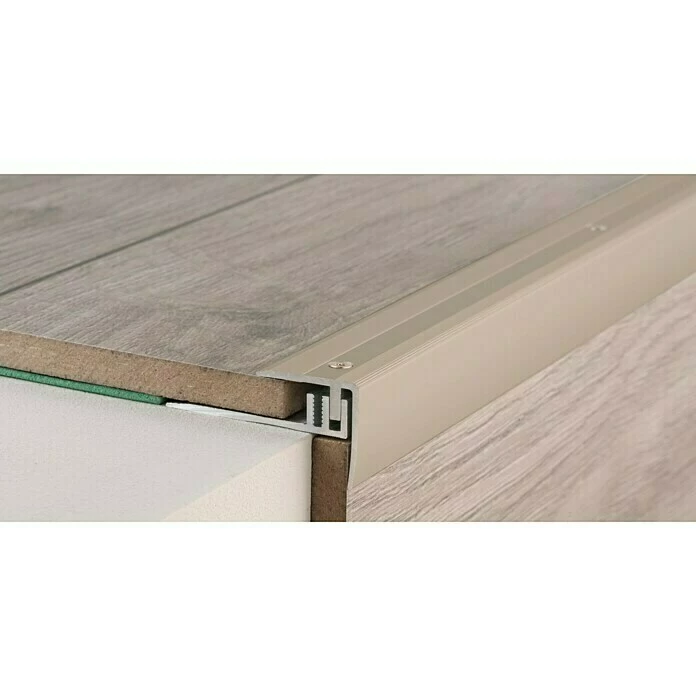 BAUHAUS LOGOCLIC Treppenkantenprofil 229 Edelstahl Matt, 1 M X 27,7 Mm X 27 Mm, Montageart: Schrauben 3 BAUHAUS LOGOCLIC Treppenkantenprofil 229 Edelstahl Matt, 1 M X 27,7 Mm X 27 Mm, Montageart: Schrauben