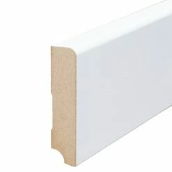 BAUHAUS Sockelleiste Weiß, 2,4 M X 18 Mm X 78 Mm, Gerade