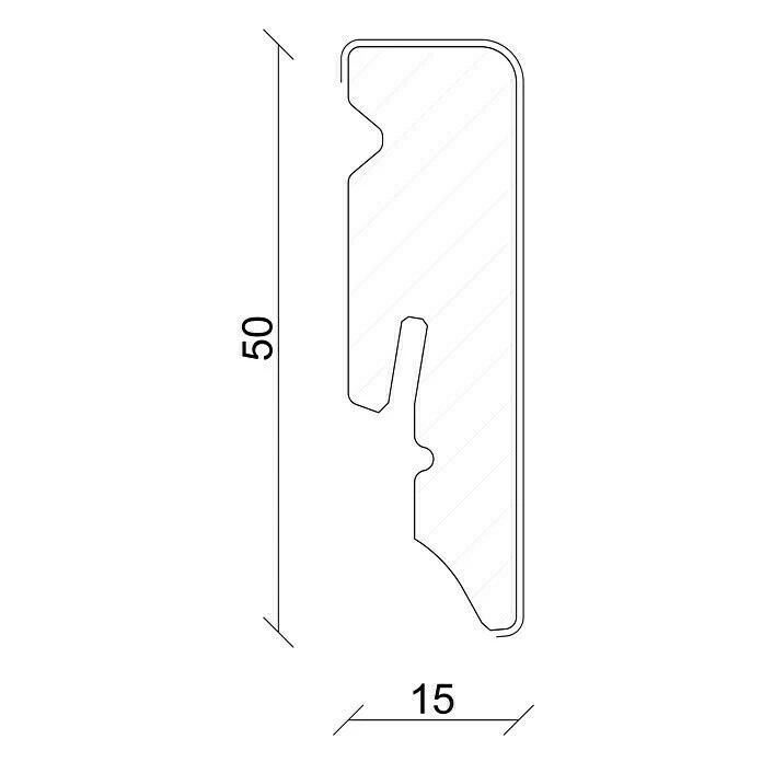 BAUHAUS Profiles And More Sockelleiste KU51L Eiche Natural 2,4 M X 15 Mm X 50 Mm, Gerade 5 BAUHAUS Profiles And More Sockelleiste KU51L Eiche Natural 2,4 M X 15 Mm X 50 Mm, Gerade – Bild 3