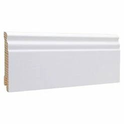 BAUHAUS Sockelleiste Weiß, 2,4 M X 16 Mm X 80 Mm, Profiliert