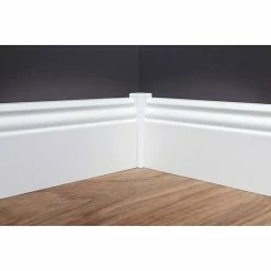 BAUHAUS Sockelleiste Weiß, 2,4 M X 16 Mm X 80 Mm, Profiliert -Bodenfliesen Verkäufe 12 983